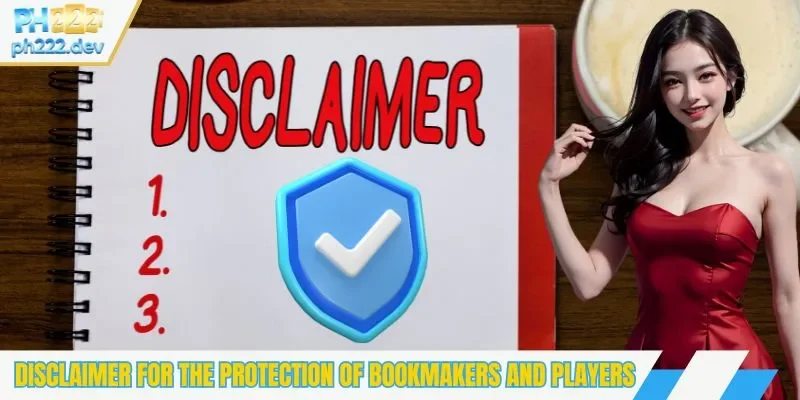 Disclaimer for the protection of bookmakers and players
