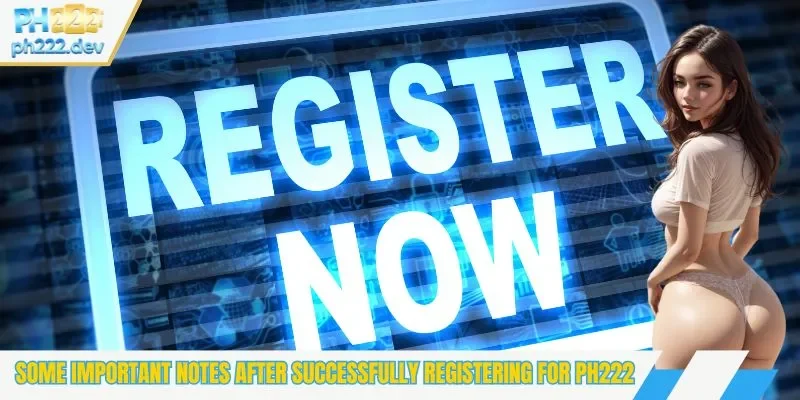 Some important notes after successfully registering for PH222